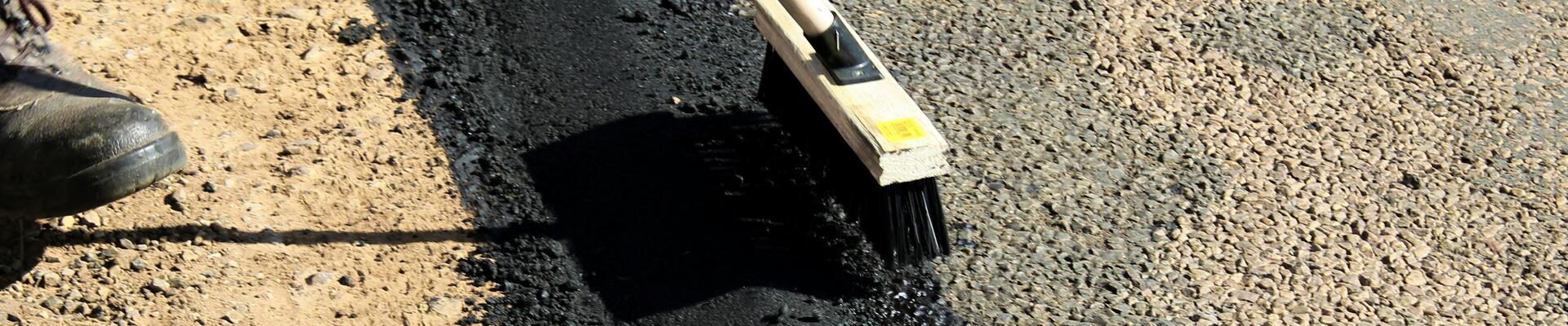 Freshly paved asphalt driveway in Yuma AZ